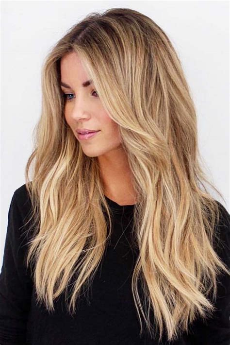 layered blonde long hair|More.